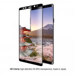 Eiger 3D Glass Edge to Edge Curved Tempered Glass - калено стъклено защитно покритие с извити ръбове за целия дисплея на Samsung Galaxy Note 8 (черен-прозрачен) 3
