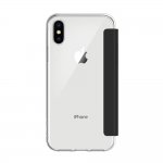 Incipio NGP Folio Case - удароустойчив хоризонтален кожен калъф, тип портфейл за iPhone XS, iPhone X (черен-прозрачен) 1