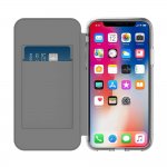 Incipio NGP Folio Case - удароустойчив хоризонтален кожен калъф, тип портфейл за iPhone XS, iPhone X (черен-прозрачен) 2