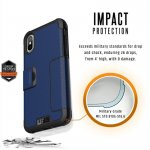 Urban Armor Gear Metropolis - удароустойчив хибриден кейс тип портфейл за iPhone XS, iPhone X (син) 2