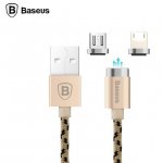 Baseus Magnetic Cable - кабел с магнитен накрайник с Lightning и MicroUSB конектори (златист) 2
