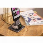TwelveSouth HiRise Duet - алуминиева повдигаща поставка за iPhone и iPad с Lightning и Apple Watch (черна) 5