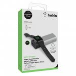 Belkin Valet Charger Power Pack 6700 mAh - преносима външна батерия за зареждане на Apple Watch и мобилни устройства (сребрист) 6