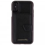 CaseMate Compact Mirror Case - кожен калъф, тип портфейл за iPhone XS, iPhone X (черен) 1