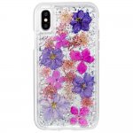 CaseMate Karat Petals Case - дизайнерски кейс с истински цветя и с висока защита за iPhone XS, iPhone X (лилав) 5
