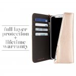 CaseMate Wristlet Folio - кожен калъф (естествена кожа), тип портфейл за iPhone XS, iPhone X (розово злато) 1