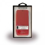 Guess Iridescent Book Case - кожен калъф, тип портфейл за Samsung Galaxy S8 Plus (червен) 4