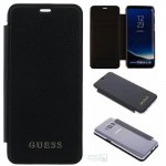 Guess Iridescent Book Case - кожен калъф, тип портфейл за Samsung Galaxy S8 Plus (черен) 3