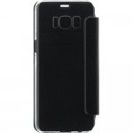 Guess Iridescent Book Case - кожен калъф, тип портфейл за Samsung Galaxy S8 Plus (черен) 2