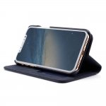 Prodigee Wallegee Case - кожен калъф, тип портфейл с отделящ се кейс и поставка за iPhone XS, iPhone X (син) 3