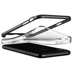 Verus Crystal Bumper Case - хибриден удароустойчив кейс за iPhone XS, iPhone X (черен мат-прозрачен) 3