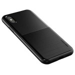 Verus High Pro Shield Case - висок клас хибриден удароустойчив кейс за iPhone XS, iPhone X (черен-гланц) 2
