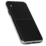 Verus High Pro Shield Case - висок клас хибриден удароустойчив кейс за iPhone XS, iPhone X (черен-сребрист) 1