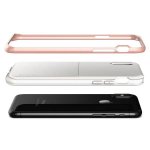 Verus High Pro Shield Case - висок клас хибриден удароустойчив кейс за iPhone XS, iPhone X (бял-розов) 3
