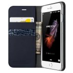 Verus Genuine Leather Diary Case - кожен калъф (естествена кожа), тип портфейл за LG V30 (тъмносин) 1