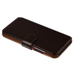 Verus Dandy Layered Case - кожен калъф, тип портфейл за iPhone XS, iPhone X (тъмнокафяв) 3
