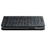 Verus Genuine Croco Diary Case - кожен калъф (естествена кожа), тип портфейл за iPhone X (сребрист) 3