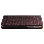 Verus Genuine Croco Diary Case - кожен калъф (естествена кожа), тип портфейл за iPhone XS, iPhone X (розов) 3