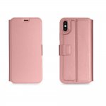 Torrii Gemini Case - двулицев кожен калъф, тип портфейл за iPhone XS, iPhone X (розово злато) 2
