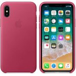 Apple iPhone Leather Case - оригинален кожен кейс (естествена кожа) за iPhone X, iPhone XS (розов) 1
