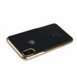 Tucano Elektro Flex Case - силиконов (TPU) калъф за iPhone XS, iPhone X (прозрачен-златист) 2