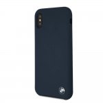 BMW Signature Silicone Hard Case - твърд силиконов кейс за iPhone XS, iPhone X (тъмносин) 1