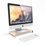 Satechi Aluminium Monitor Stand - настолна алуминиева поставка за монитори, MacBook и лаптопи (златиста) 2