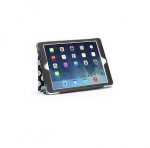 Griffin Back Bay Polka Folio - кожен калъф с поставка за iPad Air, iPad 5 (2017) (черен-бял със зелен велур) 2