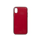 Knomo Moulded Open Face Leather Case - кожен кейс (естествена кожа) за iPhone XS, iPhone X (червен) 1