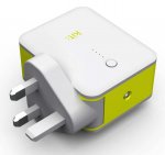 Kit 2in1 International Travel Charger with 3000mAh Powerbank - захранване за ел. мрежа с адаптори за цял свят и външна батерия (бял) 6