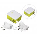 Kit 2in1 International Travel Charger with 3000mAh Powerbank - захранване за ел. мрежа с адаптори за цял свят и външна батерия (бял) 7
