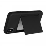 Incipio Stowaway Case - хибриден кейс със слот и поставка за карти за iPhone XS, iPhone X (черен) 1