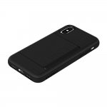 Incipio Stowaway Case - хибриден кейс със слот и поставка за карти за iPhone XS, iPhone X (черен) 4
