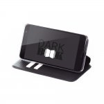 Honju DarkBook Folio Case - кожен калъф с поставка и отделение за кр. карта за HTC U11 (черен) 6