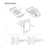 Elago M Car Magnetic Mount Plus - магнитна поставка за радиатора на кола за смартфони (черна) 7