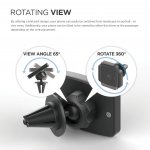 Elago M Car Magnetic Mount Plus - магнитна поставка за радиатора на кола за смартфони (черна) 2