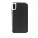 Honju DarkBook Folio Case - кожен калъф с поставка и отделение за кр. карта за iPhone XS, iPhone X (черен) 2