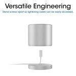 TechMatte Aluminium Apple Pencil Charging Dock - зареждаща алуминиева док станция с вграден кабел и поставка за Apple Pencil (сребриста) 5