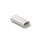 TechMatte Apple Pencil Lightning Cable Charging Adapter - Lightning адаптер (женски към женски Lightning) за зареждане на Apple Pencil (бял) 2