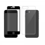 Eiger 3D 360 Screen Protector Back and Front Glass - калени стъклени защитни покрития за дисплея и задната част на iPhone 8, iPhone 7 (черен-прозрачен) 1