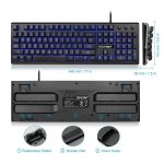 TeckNet X703 LED Illuminated Gaming Keyboard - геймърска клавиатура с LED подсветка (за PC) 7