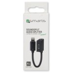 4smarts Lightning to Lightning & 3.5mm Audio Splitter SoundSplit - Lightning адаптер към 3.5 аудио изход и Lightning изход (6см) (черен) 2