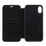 Mercedes-Benz Pattern III Folio Case - кожен калъф (естествена кожа), тип портфейл за iPhone X (черен) 2