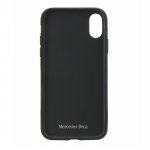 Mercedes-Benz Pattern III Leather Hard Case - кожен кейс (естествена кожа) за iPhone X (черен) 1