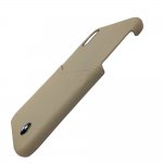 BMW Signature Logo Card Case - кожен кейс (естествена кожа) за iPhone XS, iPhone X (бежов) 1