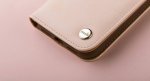 Moshi Overture Case - кожен/текстилен калъф, тип портфейл и поставка за iPhone XS, iPhone X (розов) 4