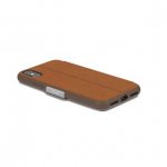 Moshi SenseCover Case - полиуретанов калъф, тип портфейл за iPhone XS, iPhone X (кафяв) 4