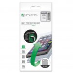 4smarts 360° Protection Set - тънък силиконов кейс и стъклено защитно покритие за дисплея на Huawei Y5 (2017), Y6 (2017), Nova Young (черен-прозрачен) 4