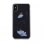 Devia Crystal Lotus Case - поликрабонатов кейс за iPhone XS, iPhone X (с кристали Сваровски) (сребрист) 1