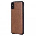 Devia Magic Case - кожен калъф, тип портфейл с отделящ се кейс и поставка за iPhone XS, iPhone X (кафяв) 2
